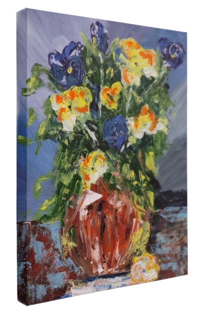 Abstract Flowers Oil Painting 