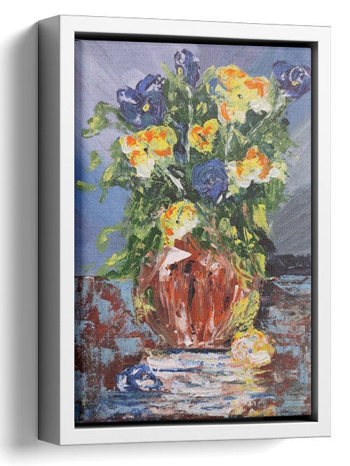 Abstract Flowers Oil Painting 