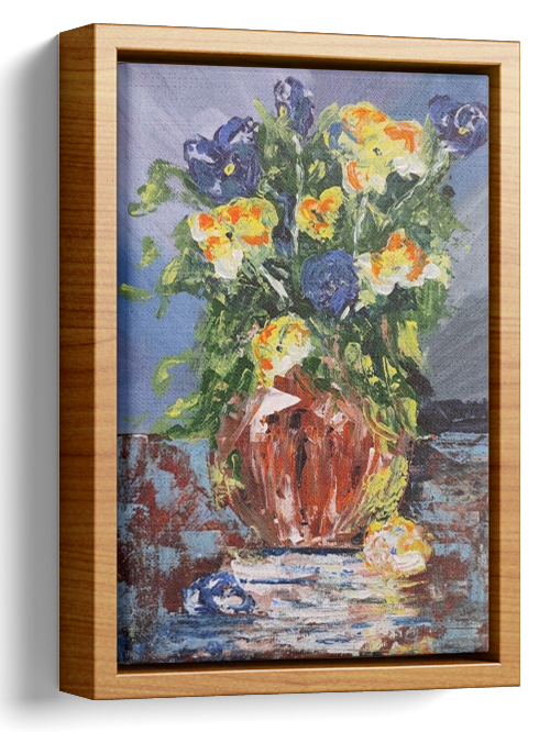 Abstract Flowers Oil Painting 