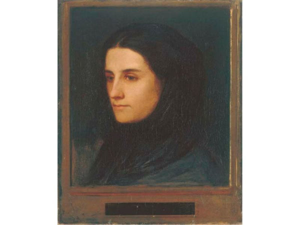 Angela Bocklin mit schwarzem Schleier 1854 