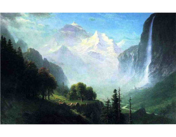 Staubbach Falls Near Lauterbrunnen Switzerland