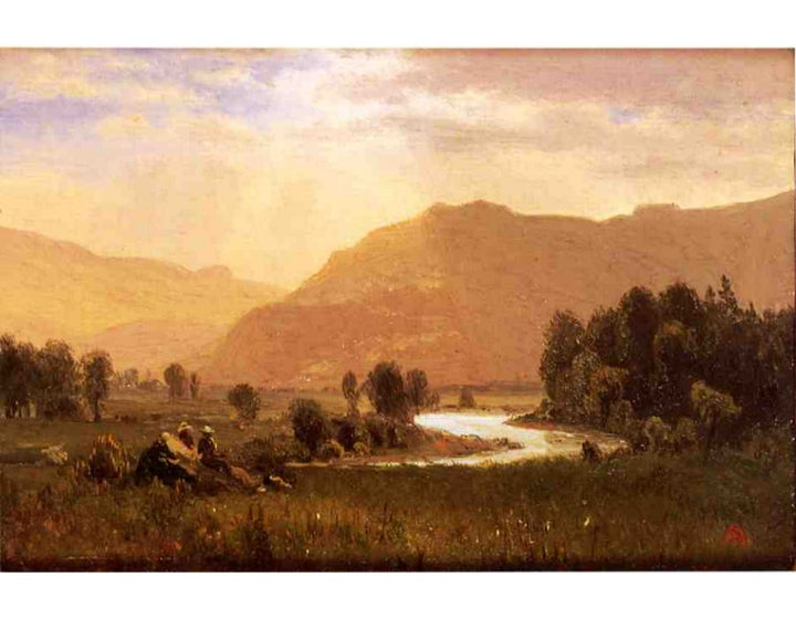 Figures In A Hudson River Landscape