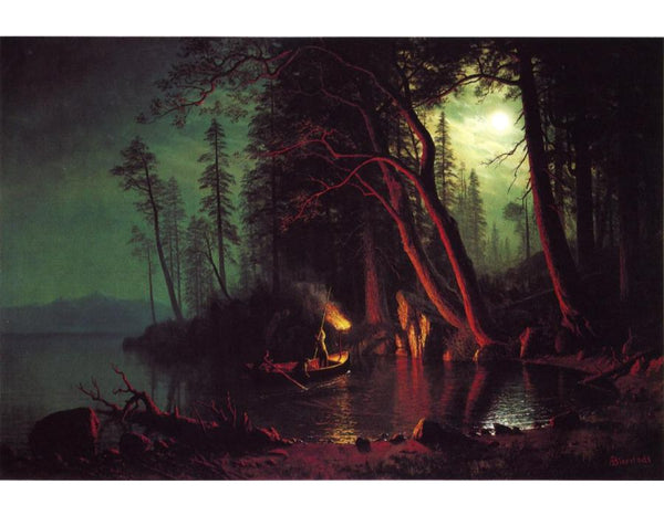 Lake Tahoe Spearing Fish By Torchlight