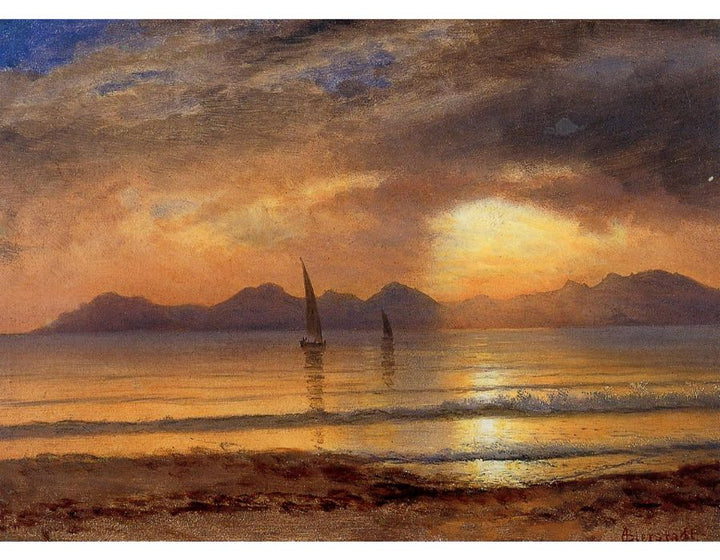 Sunset Over A Mountain Lake2