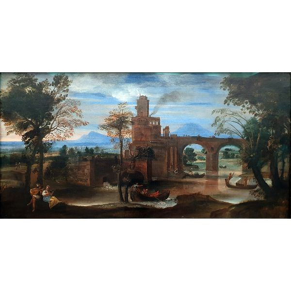 Roman Landscape with a Bridge 