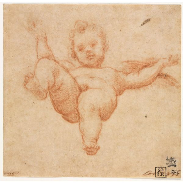 A Cherub Carrying Flowers (2) 