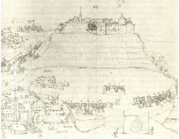 Hohenasperg siege by Georg von Frundsberg in war of Swabian federal versus Herzog Ulrich
