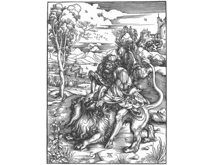 Samson Fighting With The Lion