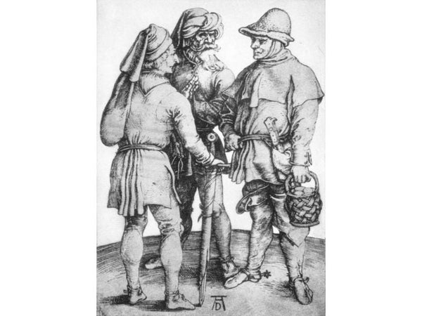 Three Peasants In Conversation