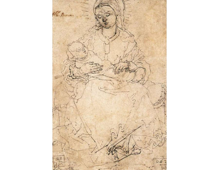 Madonna and Child on a Stone Bench