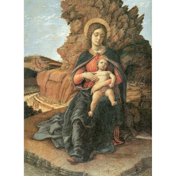 Camera degli Sposi, detail featuring Putti Holding Dedicatory Tablet 