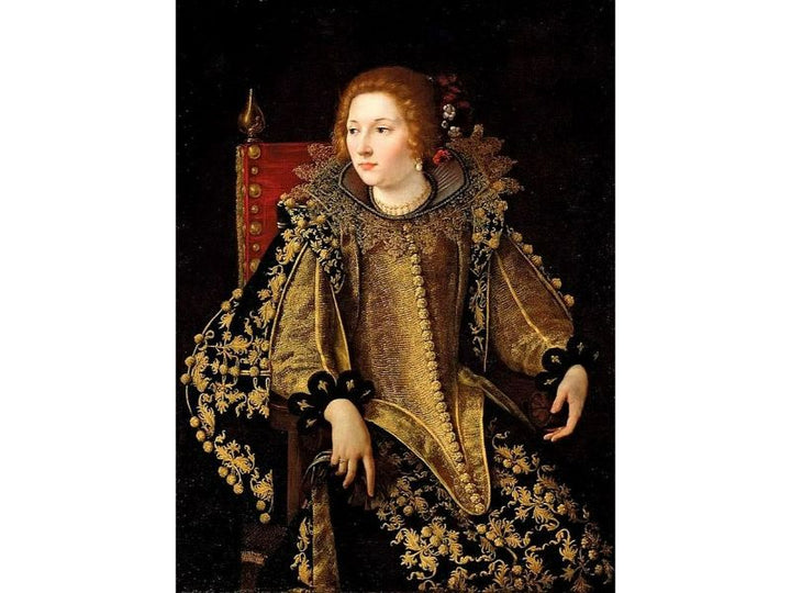 Dame assise de trois quarts