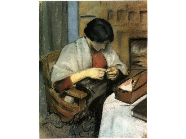 Elisabeth Gerhardt Sewing (Elisabeth Gerhardt Nahend) 1909