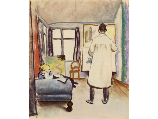 Franz Marc and Maria in the studio