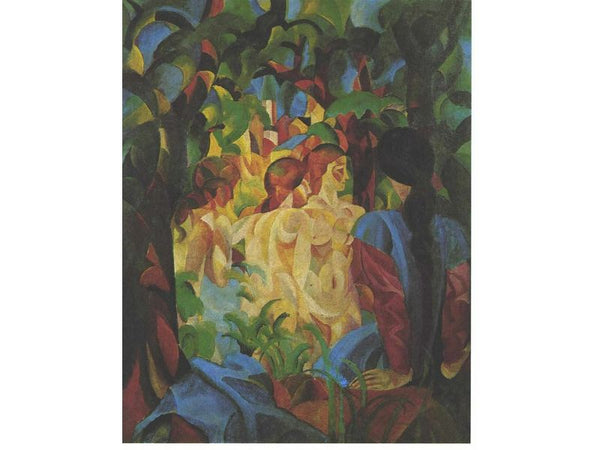 Bathing Girls with Town in the Background (Badende Madchen mit Stadt im Hintergrund)