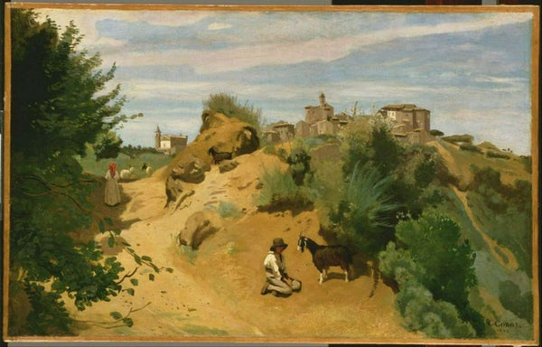 Genzano - Goatherd and Village 