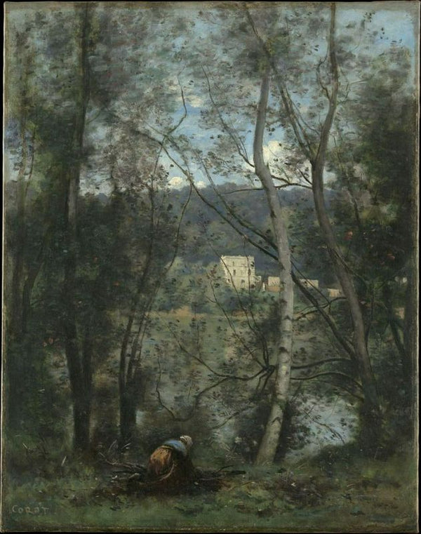 A Woman Gathering Faggots at Ville dAvray ca 1871 