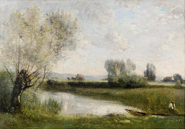 La Peche Et La Fenaison (Environs De Ville-D'Avray) 