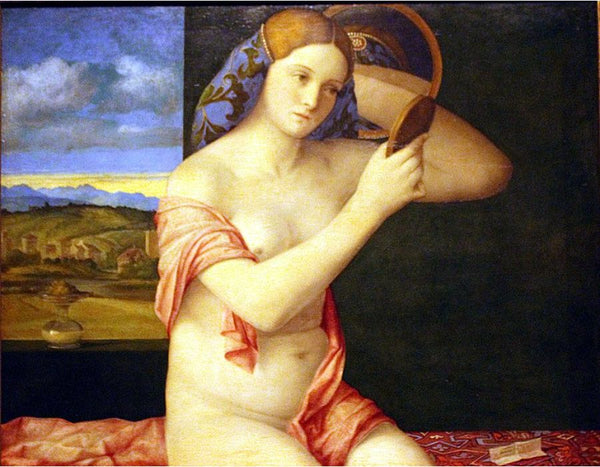Young Woman Holding a Mirror (Giovane alla Specchio)