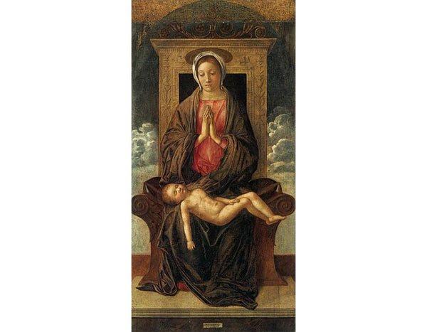 Madonna Enthroned Adoring the Sleeping Child 1475