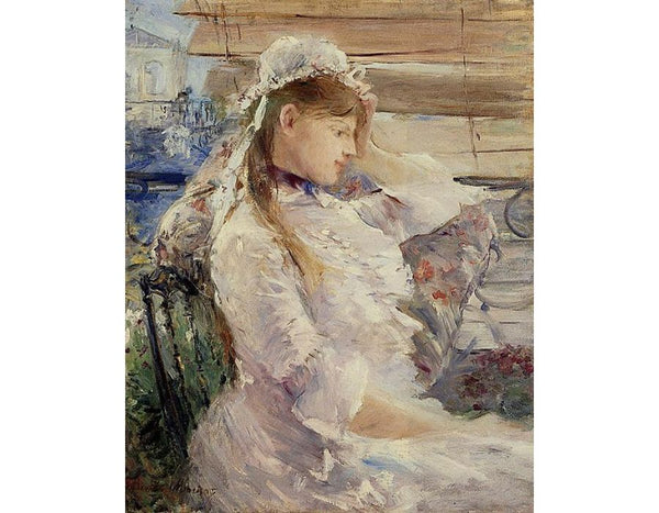 Profile of a seated young woman