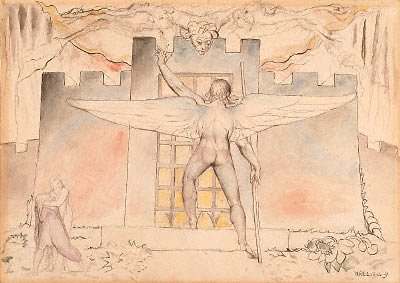Inferno, Canto IX, 44-64, The Angel an the Gate of Dis 