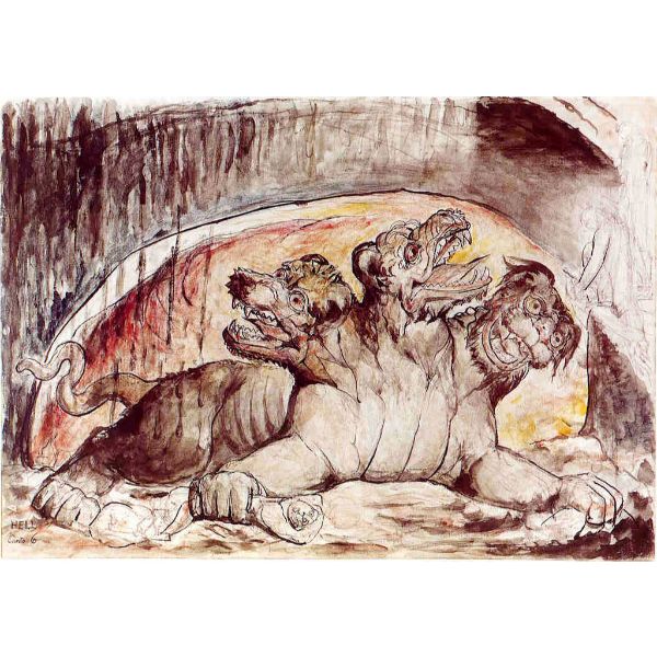 Inferno, Canto VI, 12-35, Cerberus 