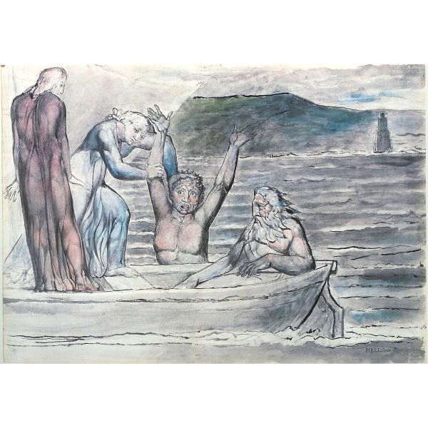 Inferno, Canto VIII, 30-64, Virgil repelling Filippo Argenti from the Boa 