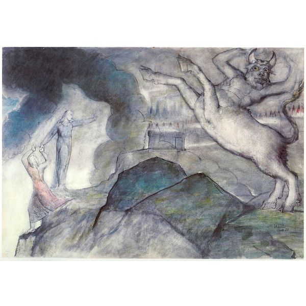Inferno, Canto XII, 12-28, The Minotaur (Seventh Circle) 
