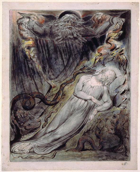 Christ's troubled sleep from Milton's 'Paradise Regained', Book IV lines 401-25, c.1816-18 