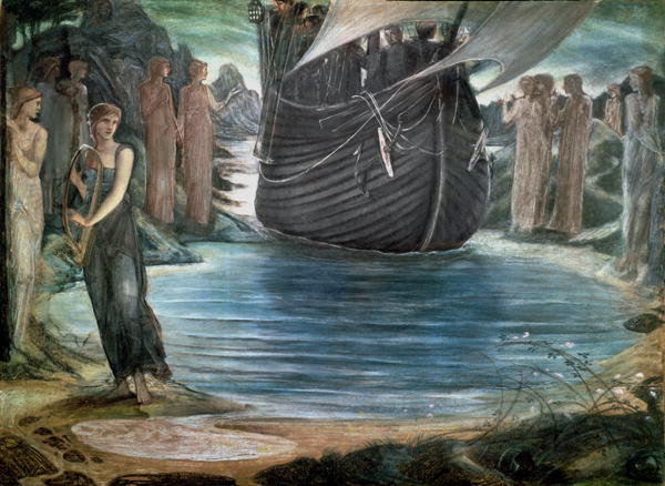 The Sirens (study) Painting by Edward Burne-Jones