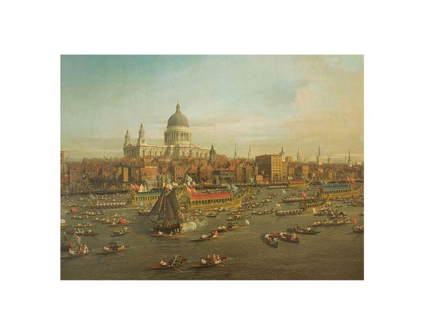 The River Thames with St. Paul's Cathedral on Lord Mayor's Day, detail of St. Paul's Cathedral, c.1747-48