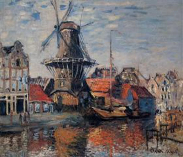 The Windmill On The Onbekende Canal Amsterdam 