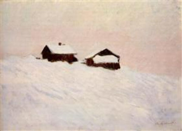 Houses In The Snow Norway 