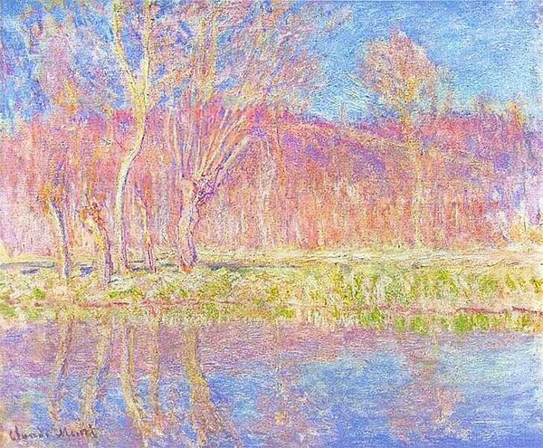 Arbres Au Bord De L'Eau. Printemps A Giverny 