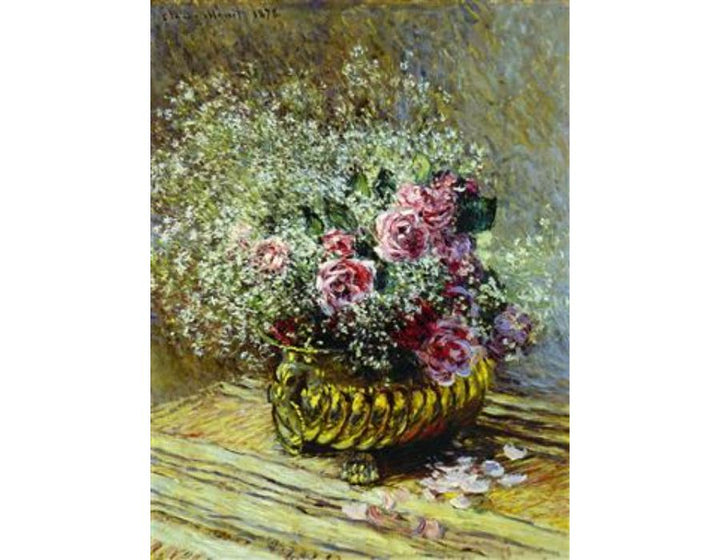Flowers In A Pot Aka Roses And Babys Breath 