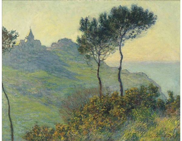 The Church At Varengeville Against The Sunset 