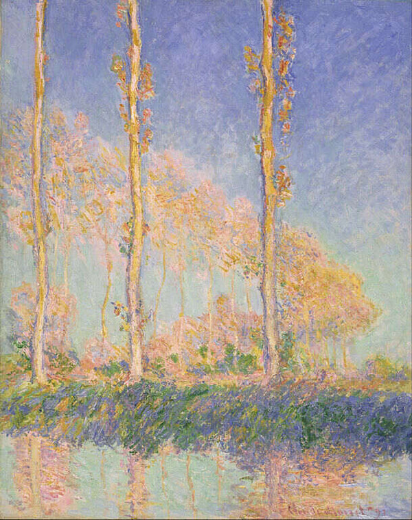 Three Poplar Trees in the Autumn 