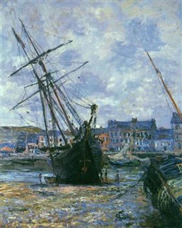 Boats Lying At Low Tide At Facamp 
