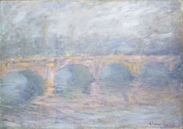 Waterloo Bridge At Sunset Pink Effect 