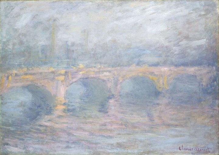 Waterloo Bridge At Sunset Pink Effect 