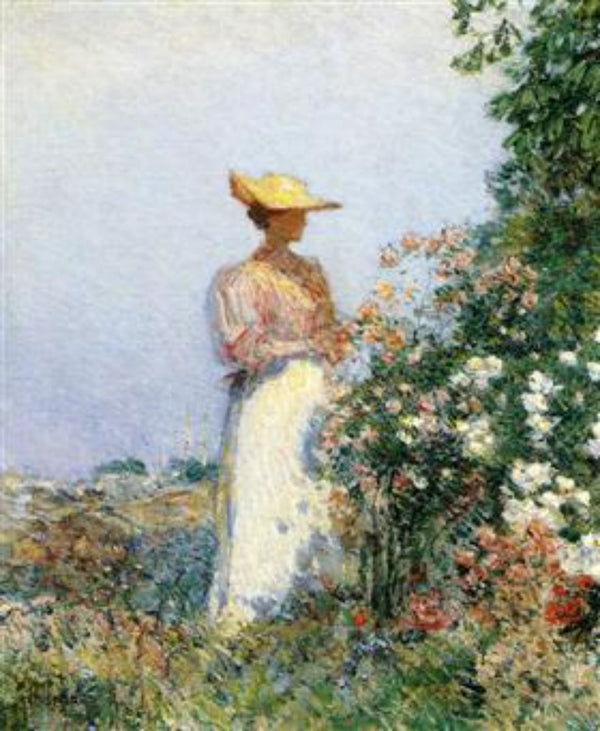 Lady in Flower Garden 