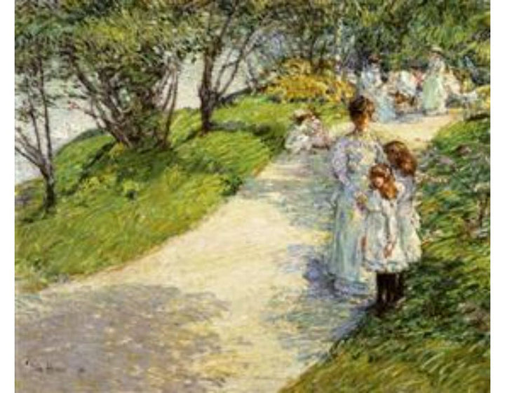 Promenaders in the garden 