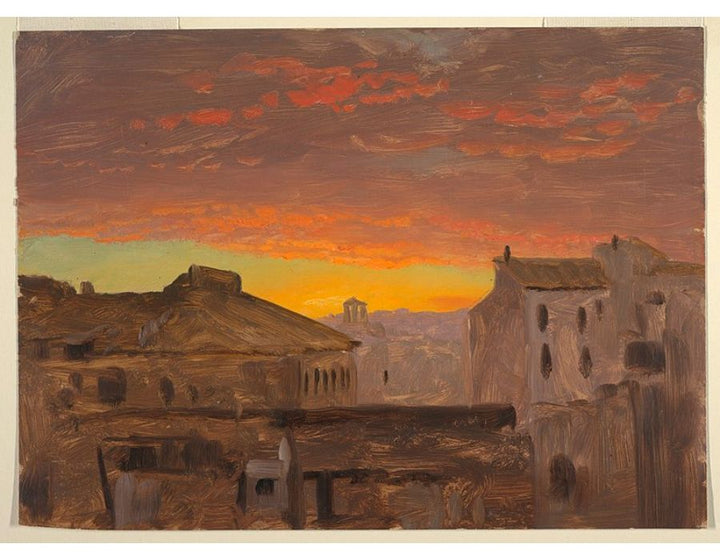 Rooftops at Sunset, Rome, Italy 