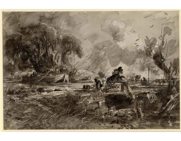 Study for The Leaping Horse (2) Painting by John Constable