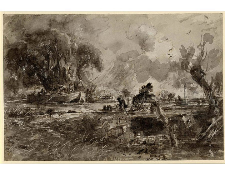 Study for The Leaping Horse (2) Painting by John Constable