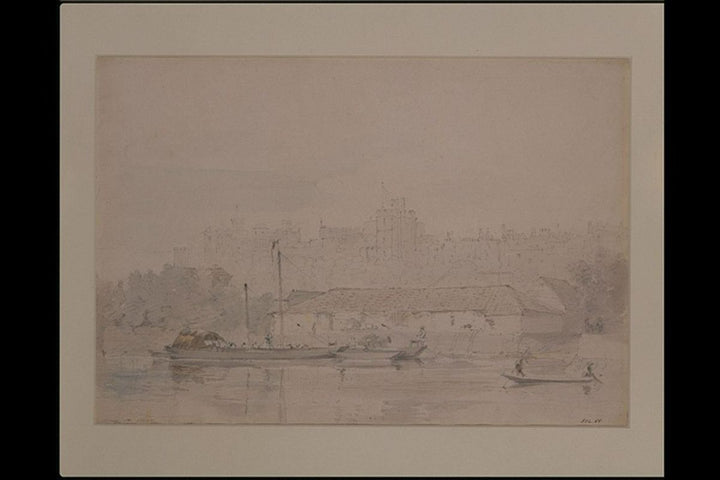 Windsor Castle from the River Painting by John Constable