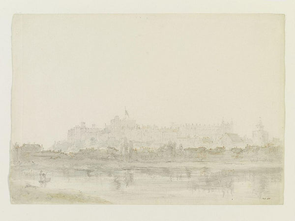 Windsor Castle from the River 2 Paintin by John Constable