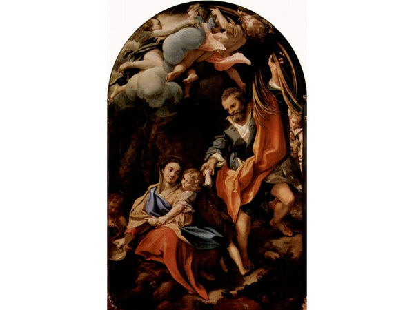 Madonna della Scodella, scene, resting on the flight to Egypt 