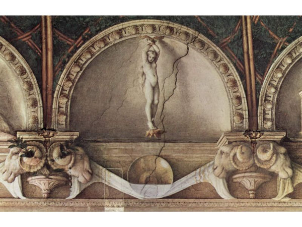 Ceiling fresco in the convent of San Paolo in Parma, bezel, Scene Bound Juno 